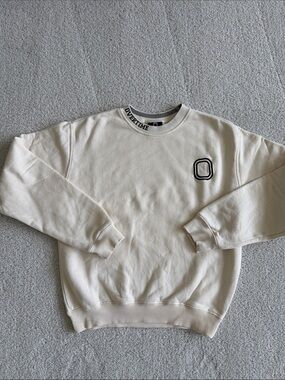 Overtime Kids Varsity Cream Crewneck Sweatshirt - size L